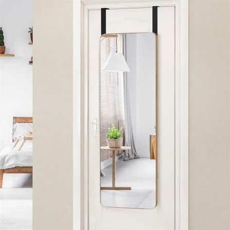 Väggspegel / dörrspegel 100 × 35 cm – Natur