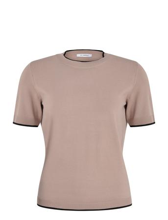 Ivo Nikkolo Viscose-Blend O-Neck Knit Top, Kerly Grå