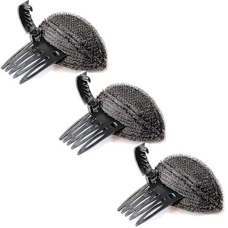 Perfect Puff Hår Hovedpude, Usynlig Fluffy Hår Pad Svamp Clip, Knold Bump It Up Volume Hår Base Sæt (3 stk. Brun)