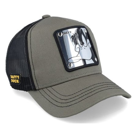 Capslab - Grön trucker Keps - Looney Tunes Daffy Duck Olive Trucker @ Hatstore