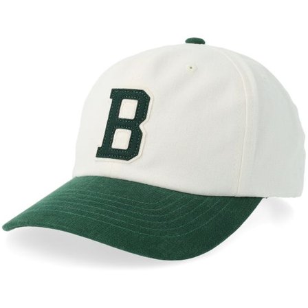 Brixton - Vit unconstructed Keps - Big B Mp Cap Off White/Primal Green Dad Cap @ Hatstore