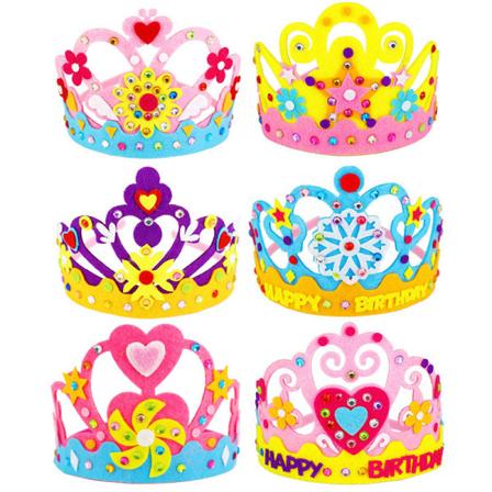 Kreativ fritid Barne-DIY-krone 4 deler, Prinsesse Tiara Ti