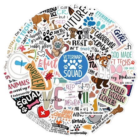 50 Nya Gränsöverskridande Husdjursläkare Veterinär Graffiti Klistermärken Vagn Fodral Gitarr Laptop Vattentäta Klistermärken