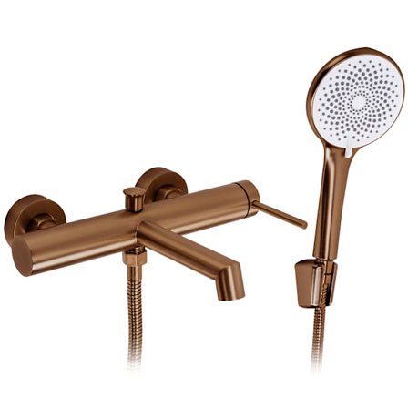 Badkarsblandare Rea Foss Borstad Koppar