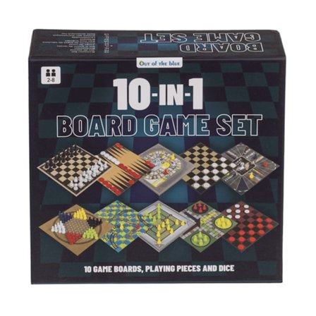 Sällskapsspel – 10 i 1 spelset för hela familjen
