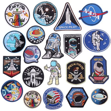 20 Sæt Astronaut Broderi Patch Syning Patches, Emblem