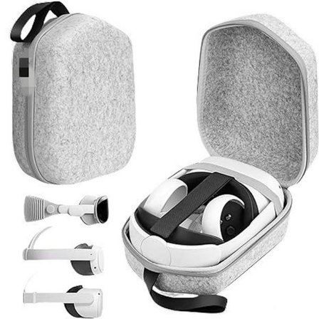 Hårt skal kompatibelt med Oculus Quest3S VR-glasögon Grå