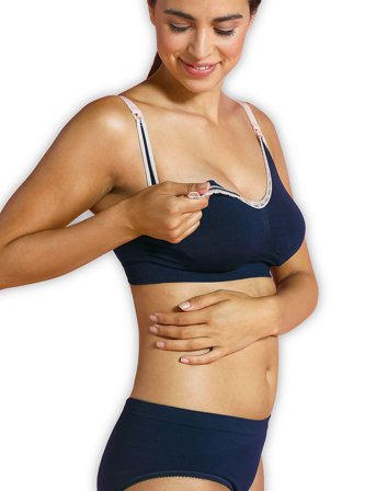 Carriwell Original Maternity & Nursing Bra - Blue - S