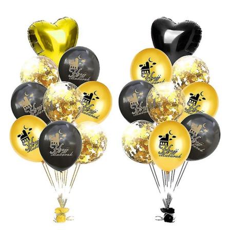 18 stk Hajj Mubarak-ballonger 45x45x0.1cm
