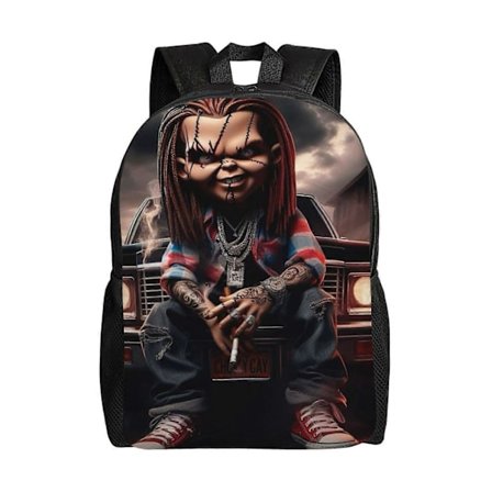 Chucky Rygsæk Til Drenge Horrorfilm Skoletaske Børn Rygsæk Skoletasker, Letvægts Store Rygsække-LDYH1492