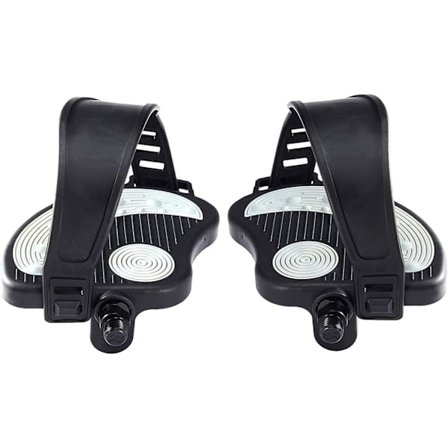 1 par (B) treningssykkelpedaler med sklisikre stasjonære sykkelstropper