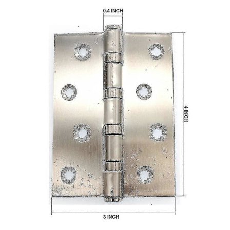 Hardware Zw-hig001 Dørhengsel 4x3 Tommer 2 Pakning Rustfritt Stål 304, Perfekt For Tunge Dører