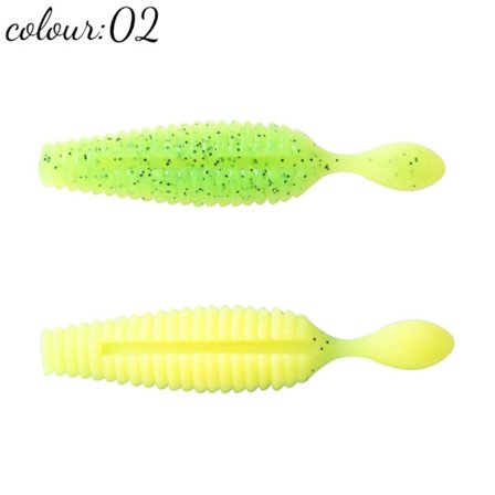 Mjuka fiskedrag 3-ledade mjuka drag 60MM 4GCOLOR 02 FÄRG 02