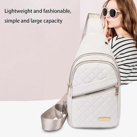 Poistomyynti Djunllk Crossbody -laukut naisille ja miehille - Sling-laukku Kevyt olkalaukku Monikäyttöinen pieni laukku Sling-reppu kuulokeliitännällä