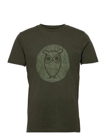 Alder Big Owl Lined Tee - Gots/Vega Green Knowledge Cotton Apparel