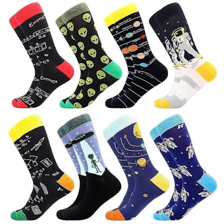 Morsomme sokker til menn, fargerike funky sokker til menn, fancy nyhet morsomme