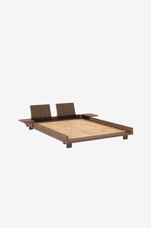 Karup Design - Social Bed W. 2 Pcs Back Rests And 2 Pcs Side Tables - Brun - Senge - 180X200 - Fra Homeroom