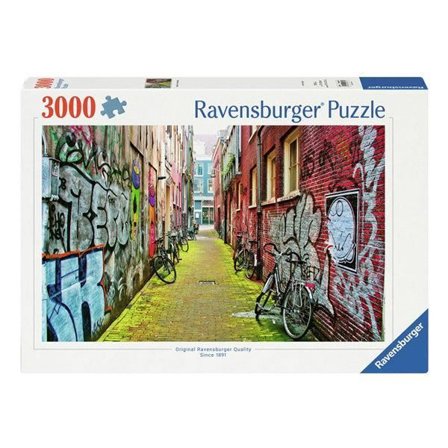 Pussel av gata Ravensburger i Amsterdam, 3000st.