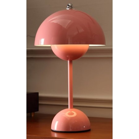 Moderni sienikuisuinen johdoton pöytävalaisin, johdoton Mid Century -valaisin, söpö paristokäyttöinen sienivalaisin, pieni valaisin yöpöydälle, 