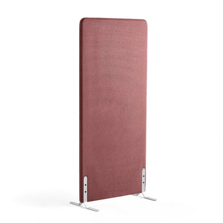 Raumtrenner ZONE, 1700 x 800 x 46 mm, Stoff Rivet, weiße Beine, pflaume