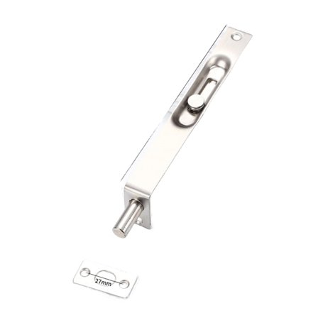 Diskret Dörrlås i Rostfritt Stål, 18 mm Bred