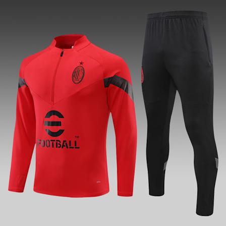 22-23 ny sesong AC Milan voksen/barn langarmet jerseydrakt rød red 12#