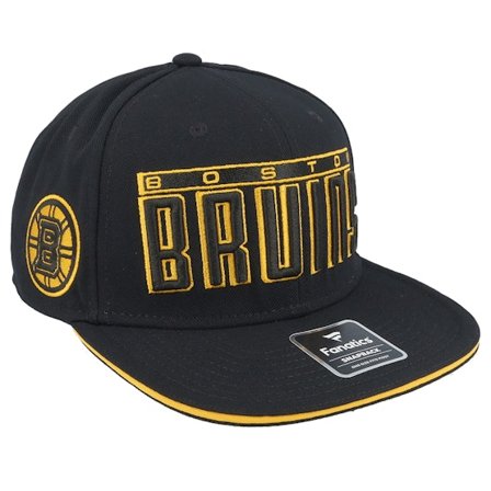 Fanatics - Boston Bruins Gino Flat Brim Black/Yellow Gold Snapback Snapback Black Cap - NHL @ Hatstore