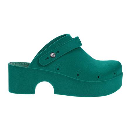 Xocoi, Flocked Slides Zielony, Kobieta, Rozmiar: 37 EU