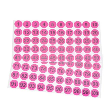 10 ark nummer klistremerke Digital etikett ROSE RED rose red