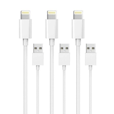 3 kpl 2M Lightning laturi iPhone 13/12/11/ Xs/Max/X/8/7/6/5/SE