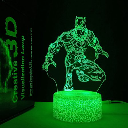 Kreativ Present Spelrum Dekoration Nattlampa Sprickmodell svart stekpanna svart stekpanna black pan[YFL]