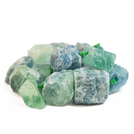 Råa, Handknackade Bumlingpärlor Av Naturlig Fluorit, Ca 2-3cm, 1