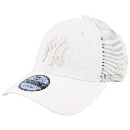 New Era - MLB Beige trucker Cap - New York Yankees Linen 9TWENTY Stone Trucker @ Hatstore