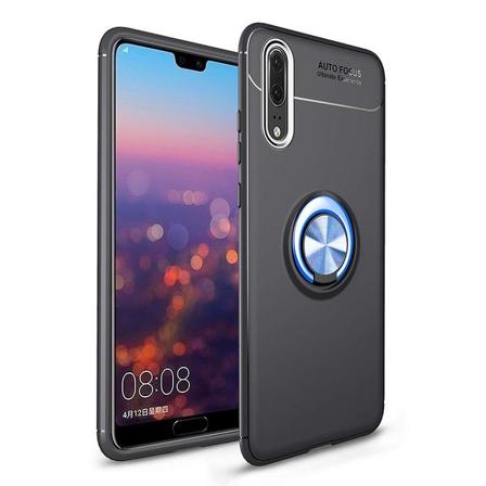 Huawei P20 - Ring Skal - Svart/blå Svart/blå