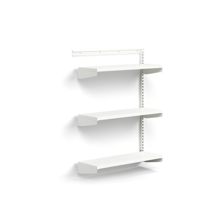 Wall shelving RELY, add-on, sheet metal shelves, 1221x900x300 mm, white