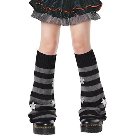 Moon Wood Säärystimet tytöille ja naisille, Kawaii Harajuku -säärystimet, söpöt neulotut säärystimet, Goth Lolita -asusteet