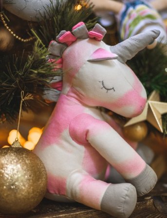 Tikiri Økologisk Bomulds Enhjørning - Pink - ONE SIZE