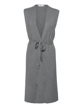 Janina Rachelle Long Vest Green MOSS COPENHAGEN