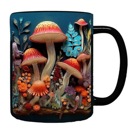 2024 NYHET Magiska Svampar Mugg Keramisk Kaffemugg Tekopp med 3D Magiska Svampar Muggar
