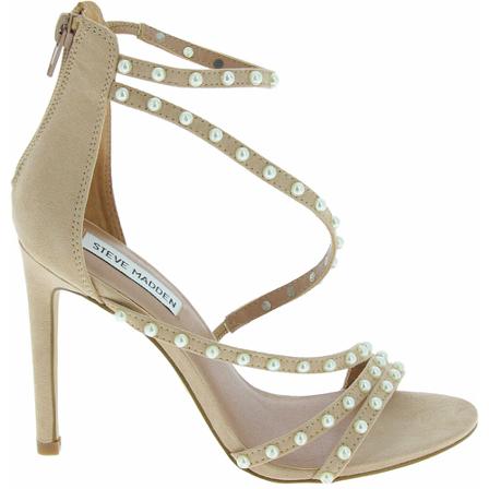 Steve Madden, Ankle strap high heeled beads sandals Beżowy, Kobieta, Rozmiar: 39 EU