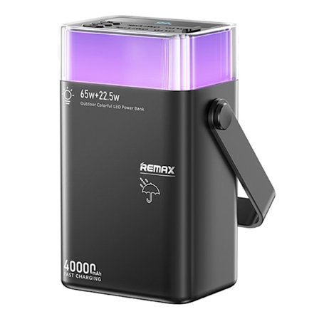 REMAX 65W+22.5W 40000mAh Powerbank Hurtig Lading Belysning Lader