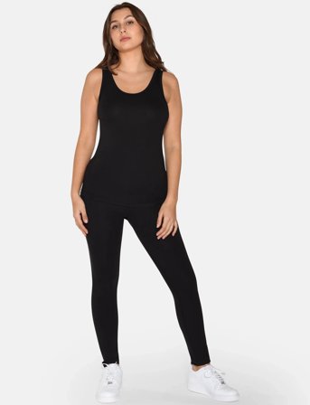URBAN QUEST Women Bamboo Tank Top - Black - L