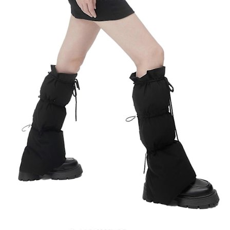 Vinterfodrade Benvärmare för Kvinnor, Mjuka Isolerande Komfort Puffer Stövelskydd [DB]