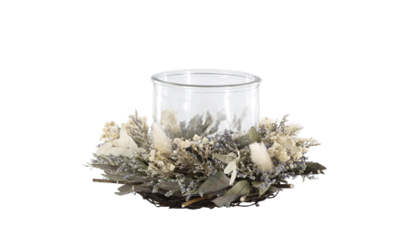 Chic Antique Lysholder Blomsterkrans Ø18