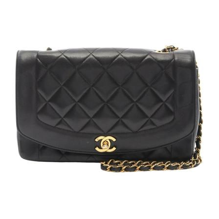 Chanel Vintage Pre-owned Shoulder Väska svart, Dam Vintage Väskor, Dam, Storlek: ONE SIZE
