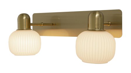 Aneta Lighting MESSINA vegglampe 2-lys, matt messing, 2 x G9, IP44