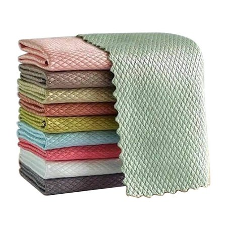 10-pak Rengjøringsklut Skala Striper Kluter Enkelt Rengjøring Skala Striper- Rengjøring Cl