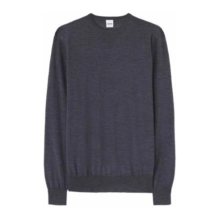 Aspesi Round-neck Knitwear , Grijs , Heren , Maat: M Truien & Vesten