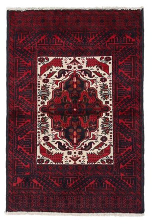 Alfombra Oriental Belouch 93X135 Negro/Rojo Oscuro (Lana, Persia)