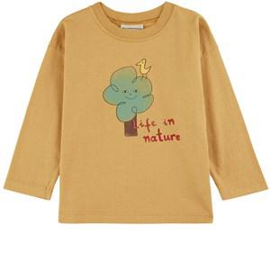 The Campamento GOTS Life in Nature Graphic T-shirt Ochre 4-5 Years - Tops - Size 4/5 - Yellow